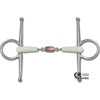 Udidlo pro koně Akční roubík 2x lomenný Happy Mouth -APPLE- - 14,5cm