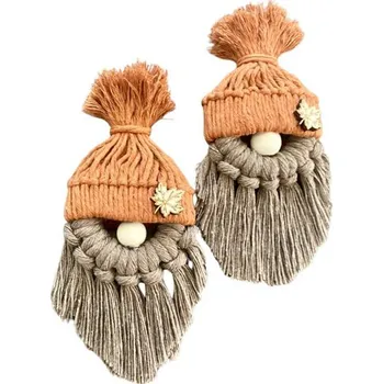 Vánoční dekorace Skřítek Podzimníček - tmavé vousy