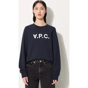 Dámská mikina Bavlněná mikina A.P.C. Sweat Viva, S, námořnická modř, 59X