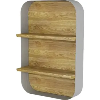 Koupelnový nábytek Nástěnný regál do koupelny Devo Sonet šedá/dub 40 x 60 x 15 cm SF-PL40x60-L10D01