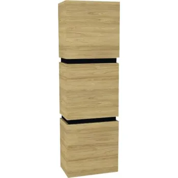 Koupelnový nábytek Koupelnová závěsná skříňka Devo Viva 2.0 pravá ořechovec přírodní 40 x 12,7 x 26 cm VV2-S3DP40x26-P71