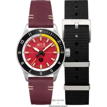 Hodinky AVI-8 AV-4103-04 Tuskegee Airmen Limited Edition Mens Watch 40mm 5ATM