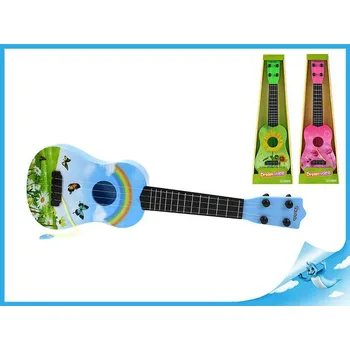 Hračka pro nejmenší Kytara 48cm v krabičce Růžová
