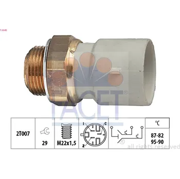 Autoelektrika Teplotní spínač - větrák chladiče FACET (7.5645)