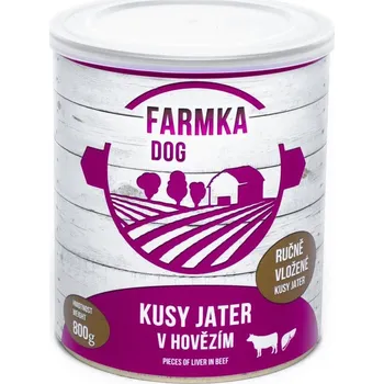 Krmivo pro psa Sokol Falco Farmka dog - kusy jater v hovězím - 800 g