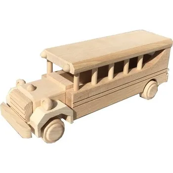 Dřevěná hračka Dřevotéka Dřevěný autobus SCHOOL Dřevěný autobus SCHOOL