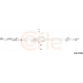 Tažné lanko, ruční převodovka, , COFLE, 92.2CB.TY003