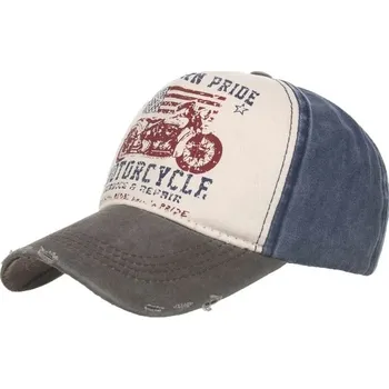 Kšiltovka Baseballová kšiltovka s motorkářským motivem | čepice s kšiltem - káva