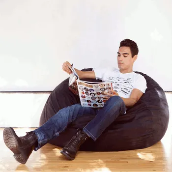 Sedací pytel Sedací vak koule semišová černá EMI