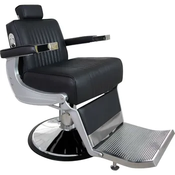 Kadeřnické křeslo Kadeřnické barber křeslo Hairway David - stříbrno-černé (56797-YD29) + dárek zdarma