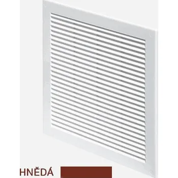 Domácí ventilátor Mřížka větrací se síťovinou, 200 mm x 300 mm, plastová, hnědá