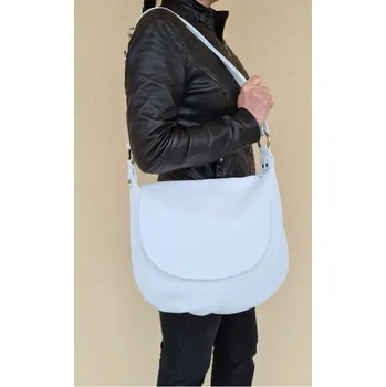 Kabelka Vera Pelle Kožená kabelka BÍLA