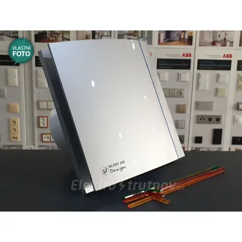 Domácí ventilátor Soler&Palau SILENT 200 Design Silver CHZ 3C ventilátor - zpětná klapka, kuličková ložiska, hydrostat 200mm