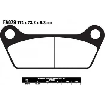 Brzdový komplet EBC FA79 V organické V brzdové destičky pro motorku