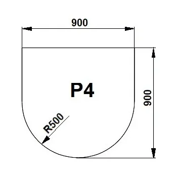 AGC Fenestra Sklo pod kamna P4 střední - čiré 90x90