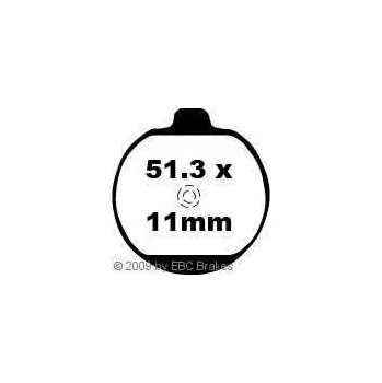 Brzdový komplet EBC FA62 organické brzdové destičky pro motorku