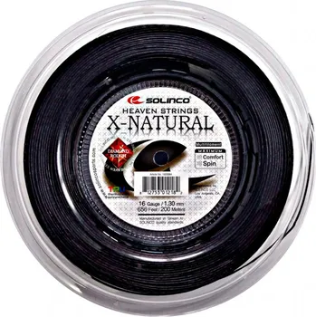 Struna na výplet tenisové rakety Tenisový výplet Solinco X-Natural (200 m) 1,30 mm
