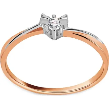 Prsten Zlatý diamantový prsten 0.050 ct Coeur KU171 + dárkové balení LUXUS zdarma