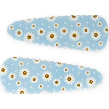 Sponky s kopretinami, 2 ks Barva: modrá