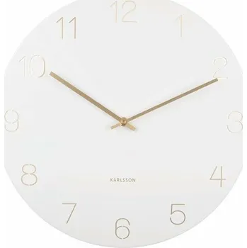 Hodiny Karlsson 5762WH designové nástěnné hodiny, pr. 40 cm, bílá