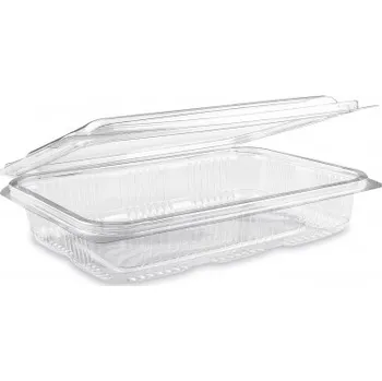 Vanička hranatá průhledná s víčkem 800 ml (PET) 74708