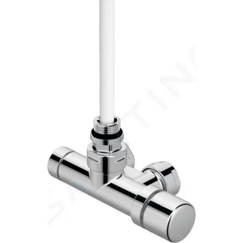 Radiátor Zehnder Set K 1 bodová armatura rohová, rozteč 50 mm, s regulační hlavicí vpravo, bílá Z-839011 Z-839011