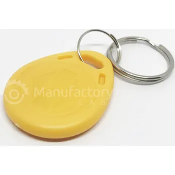 Datový terminál Klíčenka, RFID, 125 kHz, žlutá, EM4100, EM4102, TK4100, token, nepřepisovatelný