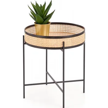 Konferenční stolek Odkládací stolek Lanipa přírodní ratan/černá