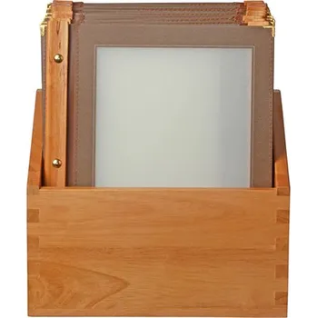 Securit Jídelní lístek Wood A4, sada box 20ks Barva: hnědá, Formát: A4