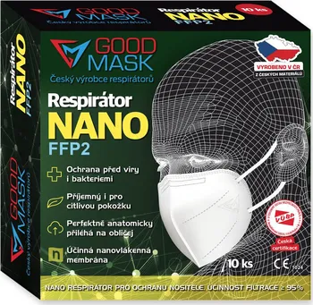 respirátor Good Mask GM2 Nano FFP2 bílý