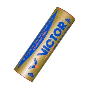 Míčový sport Badmintonové míče Victor Nylon Shuttle 2000 Gold - Yellow (6 Pack) červený proužek (do 14°C)