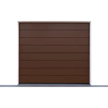 Garážová vrata Sekční garážová vrata hnědá - RAL 8014 Výška v mm: 2030, Šířka v mm: 2750, Pohon garážových vrat: mechanický - ruční