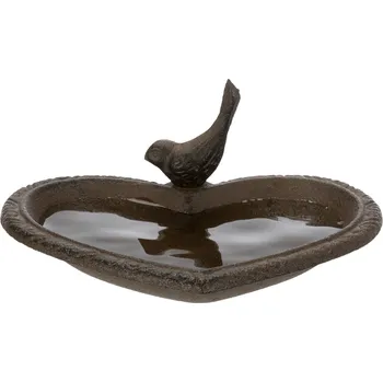 pítko pro ptáky Trixie napáječka pro ptáky z litiny ve tvaru srdce, 250 ml