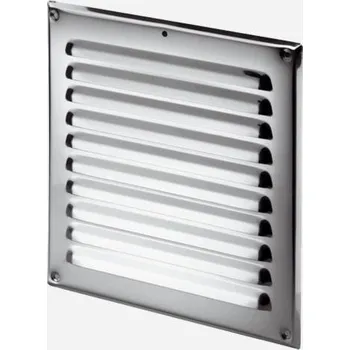 Domácí ventilátor Mřížka větrací KOV se síťovinou, 200 mm x 200 mm, nerez