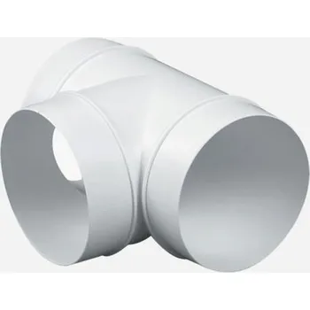 Domácí ventilátor Tvarovka kulatá T-kus, 3 x průměr 125 mm, plastová