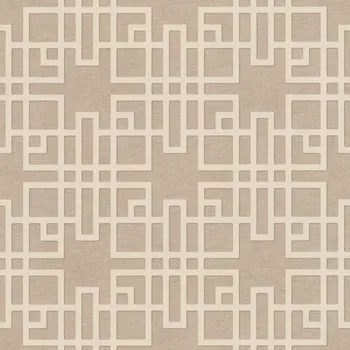Tapeta Vliesová tapeta hnědá geometrická 409246 / Vliesové tapety na zeď Kimono (0,53 x 10,05 m) Rasch