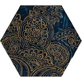 Obklad Urban Colours blue inserto szklane heksagon B - obkládačka inzerto sklo 19,8x17,1 modrá 157767