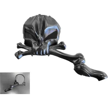 Zrcátko pro motocykl Zrcátka Highway Hawk Skullhead černá, 2ks