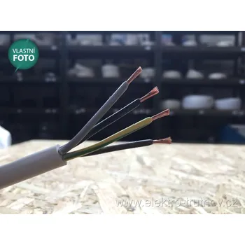 elektrický kabel Kabel CYSY H05VV-F 4Gx1,5 bílá PVC izolace slaněné licny ohebný vodič