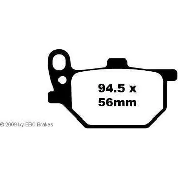 Brzdový komplet EBC FA41 V organické V brzdové destičky pro motorku