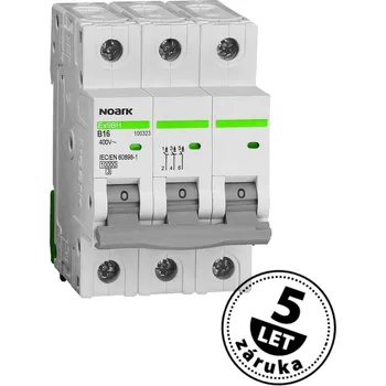 Jistič Noark Instalační jistič 6 kA, charakteristika B, 1 A, 3pól Ex9BN 3P B1 /100045/