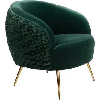 Křeslo Zelené sametové lounge křeslo Bold Monkey So Curvy