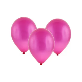 Balónek Latexové balónky růžové metalické - 10ks 30cm