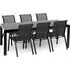 Jídelní set IWHOME Vigo XL + židle Valencia 6 ks antracit