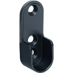 Walteco Držák oválné šatní tyče 30x15mm, černý, 2 ks