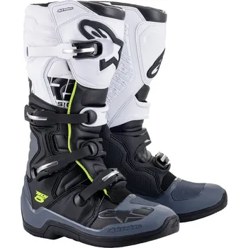 Moto obuv Boty TECH 5, ALPINESTARS (černá/šedá/bílá/žlutá fluo) 2026 (Velikost: 43)