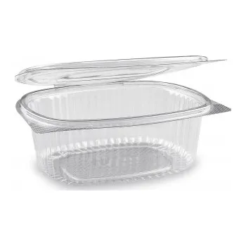 Miska oválná průhledná s víčkem 750 ml (PET) 77807