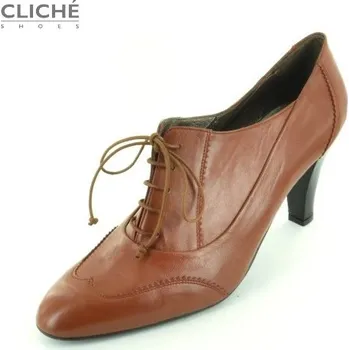 Dámské lodičky Polobotky na podpatku Rompe, koňaková 41