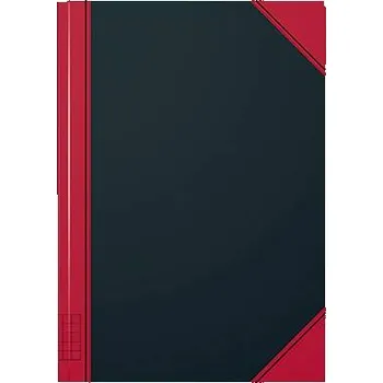 Sešit König a Ebhardt Kladde 865524301 poznámková kniha čtverečkovaný černočervená Počet listů: 96 DIN A5