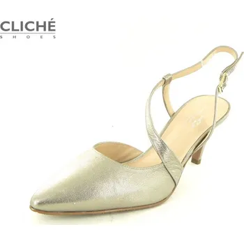 Dámské sandále Zlatavé lodičky Benett, otevřená pata, F2605 45